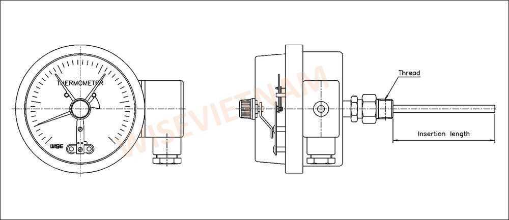 Bản vẽ đồng hồ nhiệt độ - 10