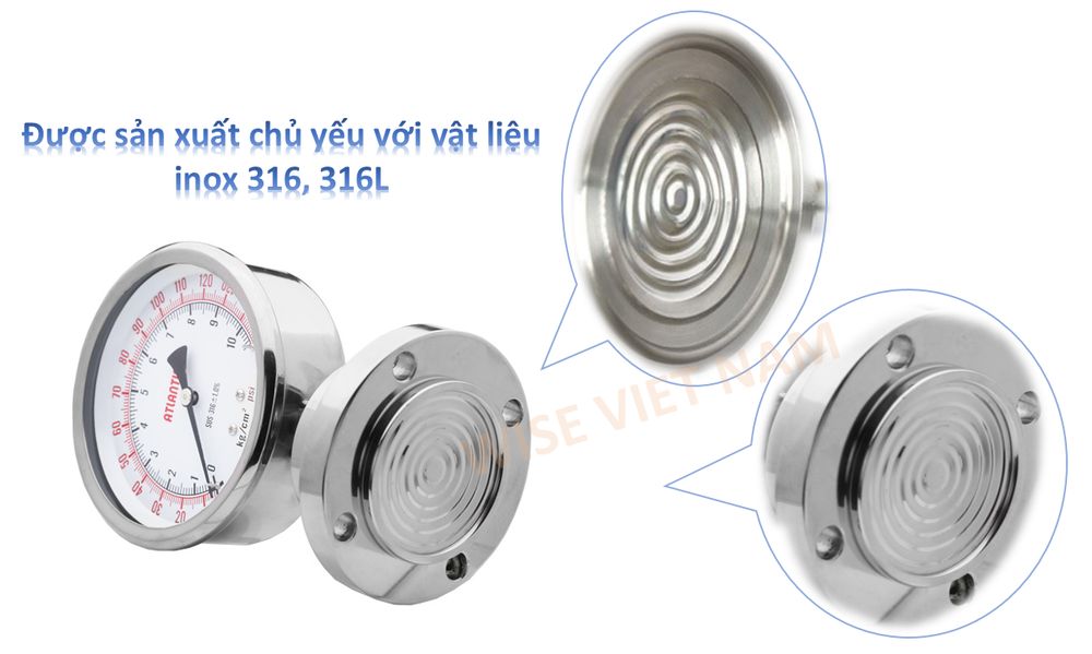 Đồng hồ áp suất màng 2